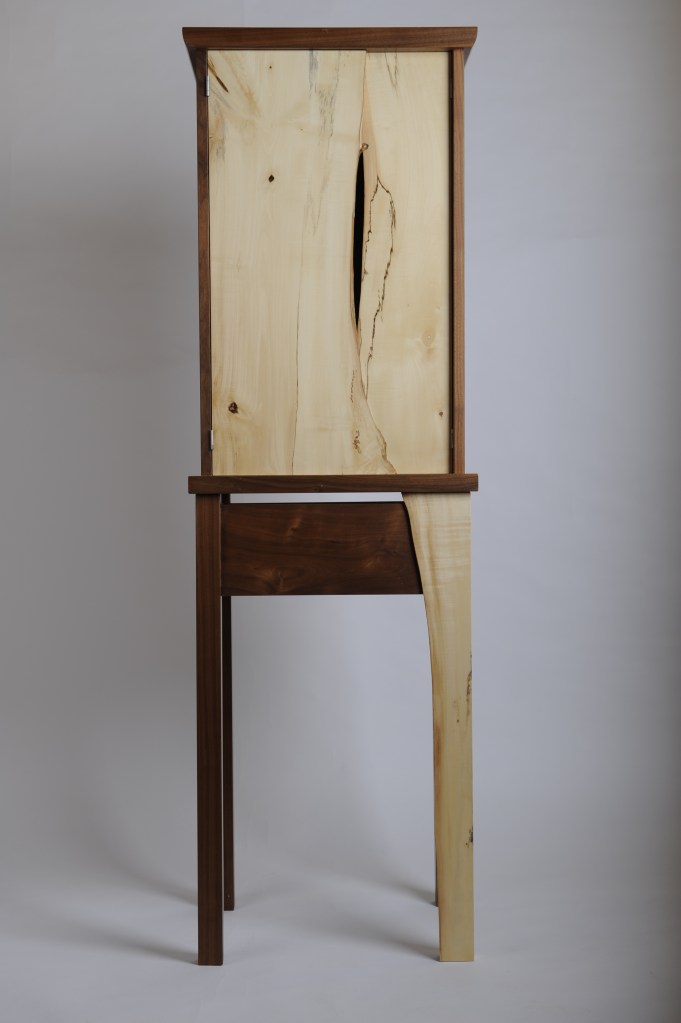 Walnut and Spalted Chestnut Cabinet. $1200.00